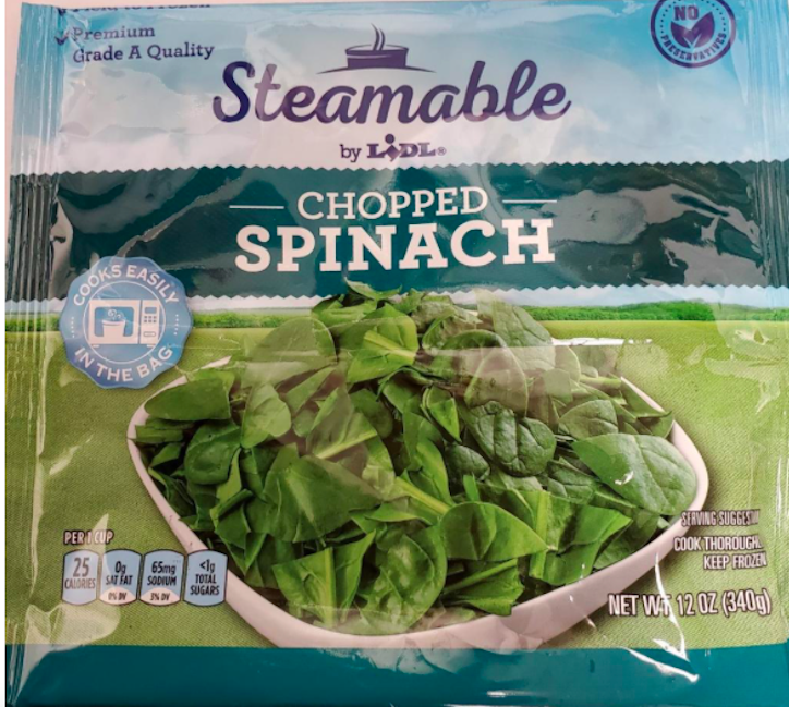 Lidl Steamable Chopped Spinach