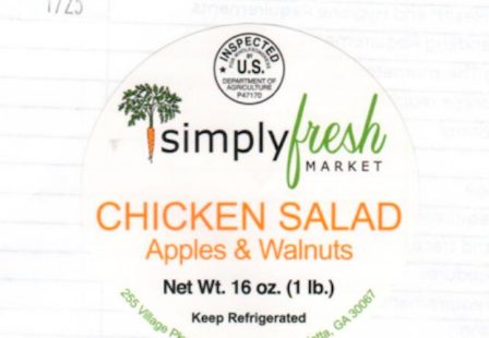 Simply Fresh Chicken Salad Listeria