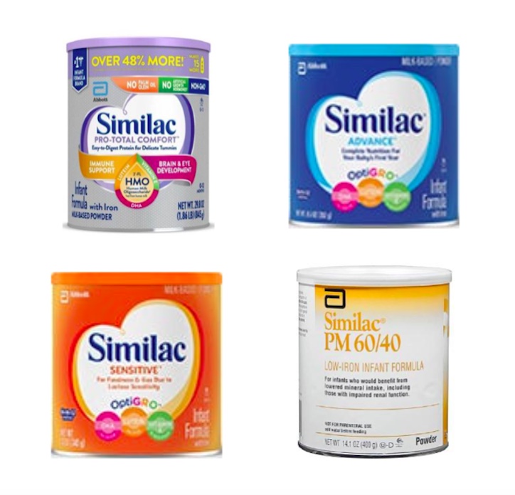 Recalled Similac Products Comsumed by Infants with Cronobacter