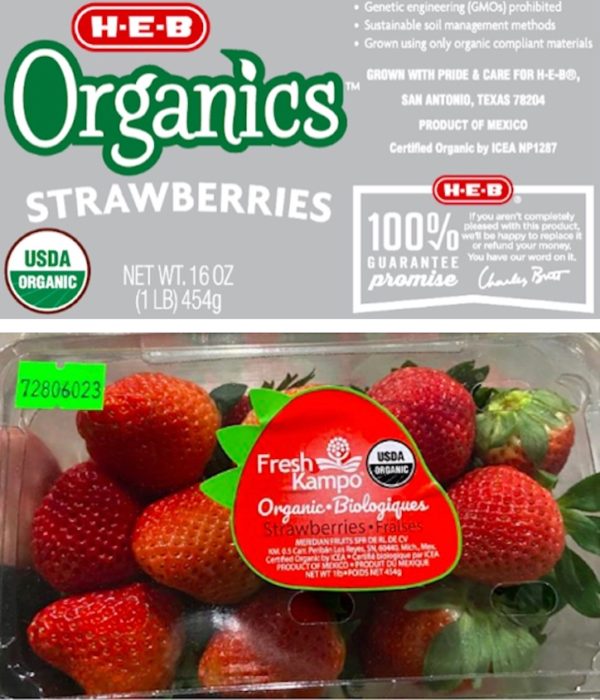 Fresh Kampo HEB Strawberries hepatitis