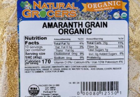 Amaranth Salmonella Recall