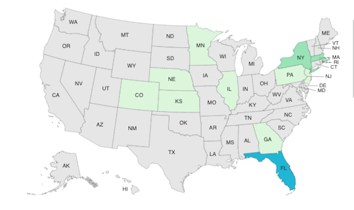 Big Olaf Listeria Outbreak CDC map August