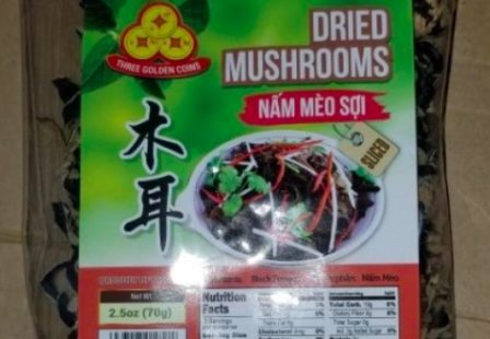 Dried mushroom Salmonella recall