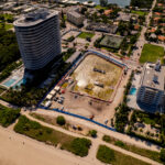 Aerial photo site of the collapsed tower