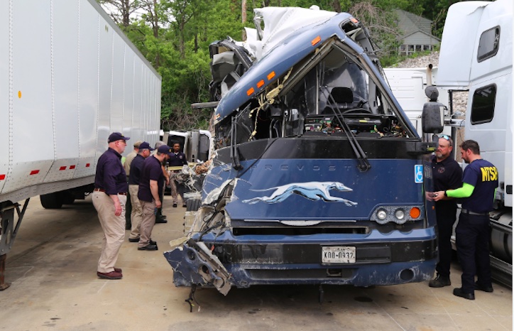 NTSB photo of Greyhound crash
