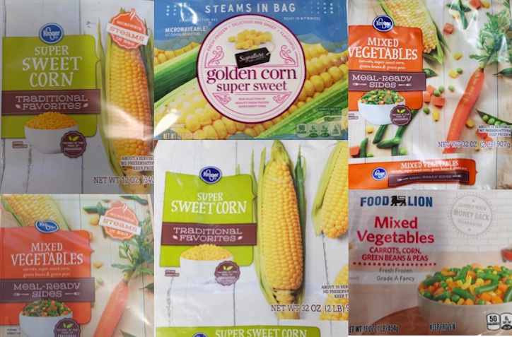 Frozen Vegetable Listeria Recall at Kroger and Food Lion