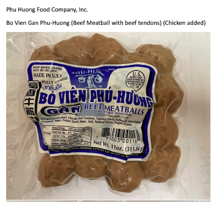 Bo Vien Gan Phu-Huong meatballe Listeria recall