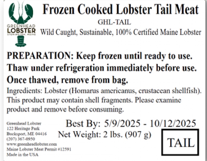 Greehead Lobster Listeria recall