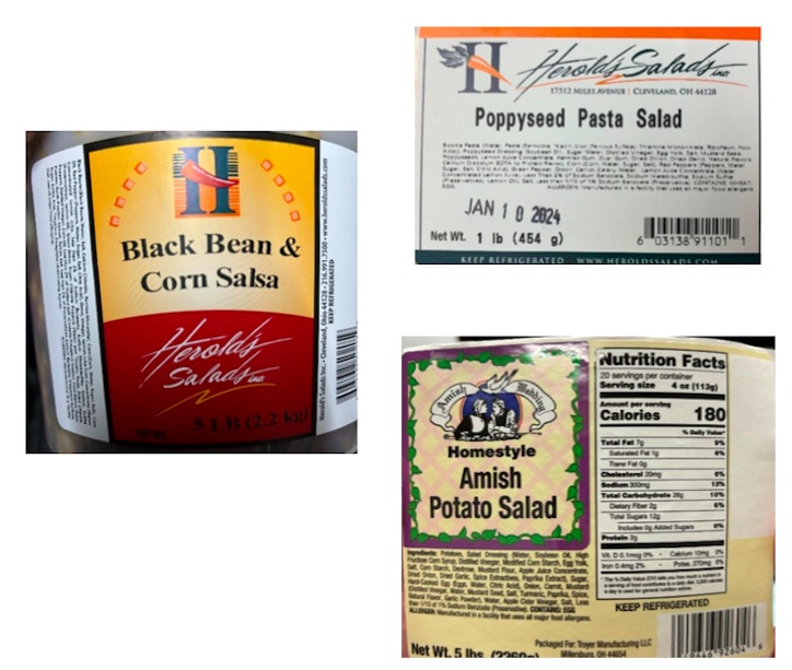 Herolds Salads Listeria recall