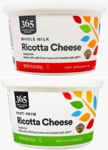 Whole Foods 365 Ricotta Cheese Listeria Recall