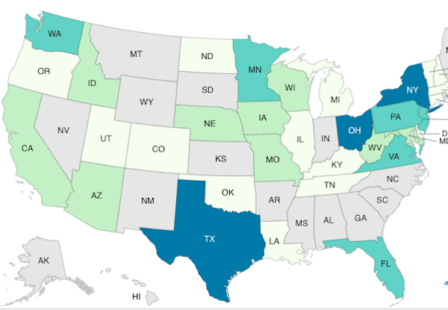 CDC final map of Charcuterie Salmonella outbreak