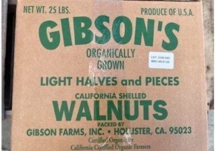 Gibson's walnut E.coli recall