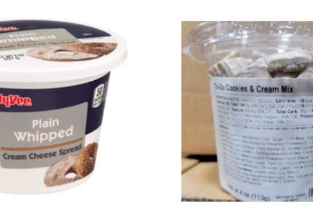 Hy-Vee cream cheese spread Salmonella recall