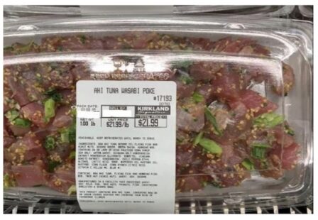 Kirkaland Ahi Tuna Wasabi Poke Listeria Recall