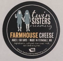 Twin Sisters Creamery Farmhouse Cheese Label