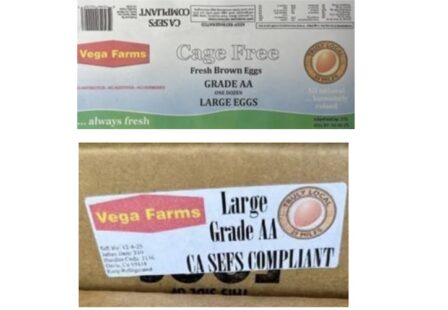 Vega Farns Eggs Salmonella