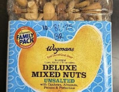 Wegnans mixed nuts Salmonella recall