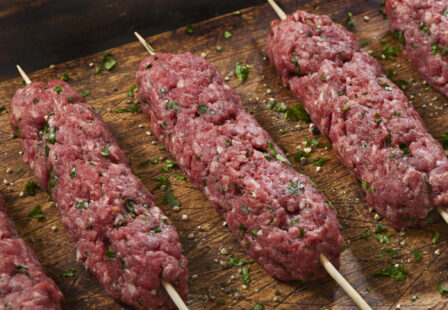 Raw Beef Kofta Kabob