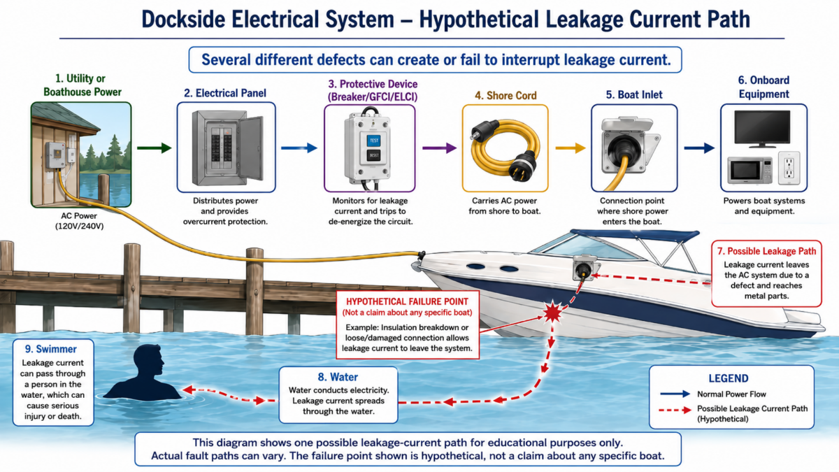 Dockside Electrical Current Leakage Diagram