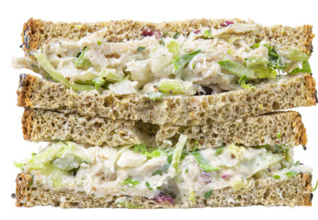Chicken salad deli sandwich illustrating the Ramona deli Salmonella outbreak linked to raw-egg mayonnaise