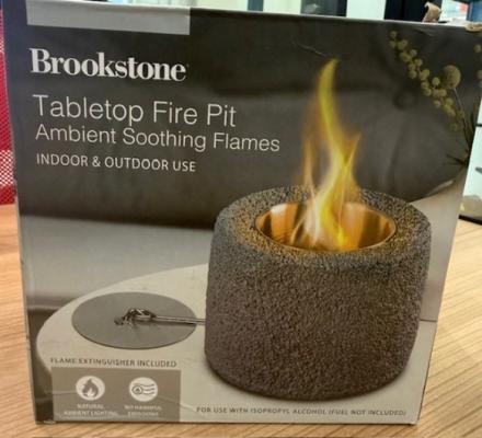 Recalled Brookstone tabletop fire pit Model BSFIREPIT02.