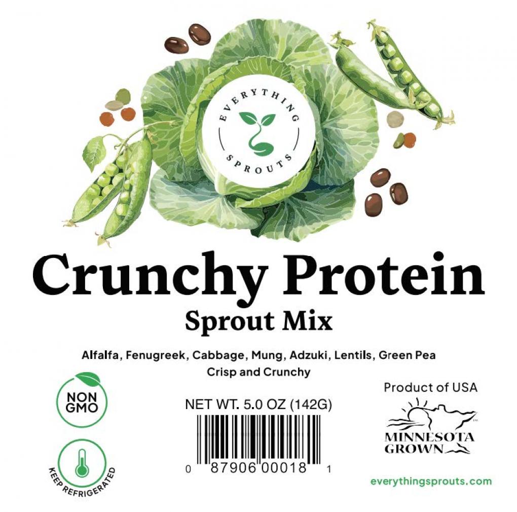 Everything Sprouts crunch protein sprouts mix product label shown in FDA recall announcement