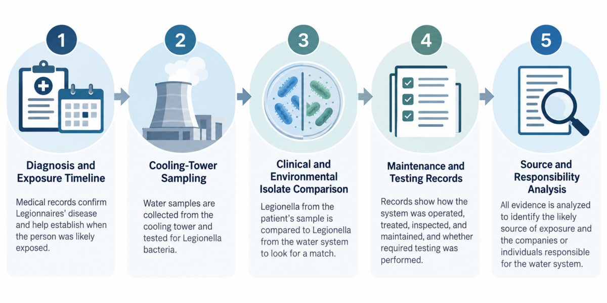 How a legionnaires source is identified